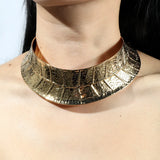 Collier Africain Métal Tour De Cou Dorée