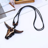 Collier Africain Tête De Buffle
