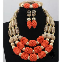 Collier Africain Traditionnel en Corail