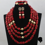 Collier Africain Traditionnel en Corail