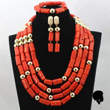 Collier Africain Traditionnel en Corail