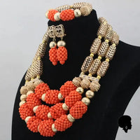 Collier Africain Traditionnel en Corail