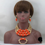 Collier Africain Traditionnel en Corail