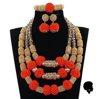 Collier Africain Traditionnel en Corail