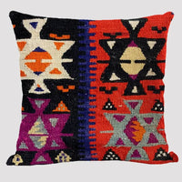 Coussin Africain Orange Et Noir