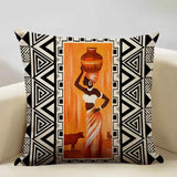 Coussin Wax Femme Africaine