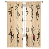 Double Rideaux Danseurs Africains Transparent