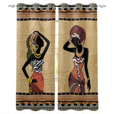 Double Rideaux Occultant Femme Africaine