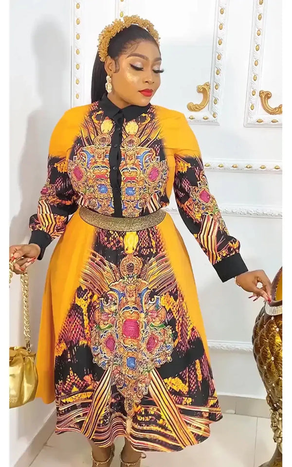 Ensemble Africain Femme 2 Pièces Col Rond