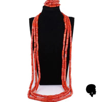 Ensemble Collier et Bracelet Africain en Corail