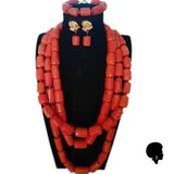 Ensemble Collier et Bracelet Africain en Corail