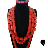 Ensemble Collier et Bracelet Africain en Corail