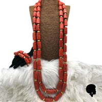 Ensemble Collier et Bracelet Africain en Corail