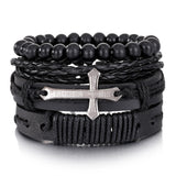 Ensemble de Bracelet Africain Vintage en Cuir