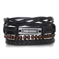 Ensemble de Bracelet Africain Vintage en Cuir