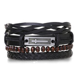 Ensemble de Bracelet Africain Vintage en Cuir