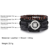 Ensemble de Bracelet Africain Vintage en Cuir