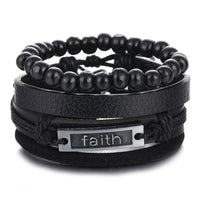 Ensemble de Bracelet Africain Vintage en Cuir