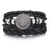 Ensemble de Bracelet Africain Vintage en Cuir