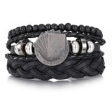 Ensemble de Bracelet Africain Vintage en Cuir