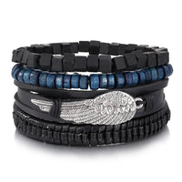 Ensemble de Bracelet Africain Vintage en Cuir
