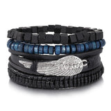 Ensemble de Bracelet Africain Vintage en Cuir