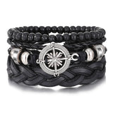 Ensemble de Bracelet Africain Vintage en Cuir