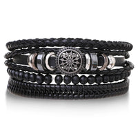 Ensemble de Bracelet Africain Vintage en Cuir