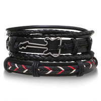 Ensemble de Bracelet Africain Vintage en Cuir