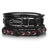 Ensemble de Bracelet Africain Vintage en Cuir