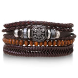 Ensemble de Bracelet Africain Vintage en Cuir