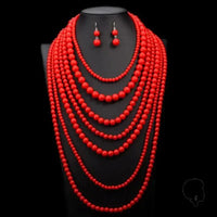 Ensemble de Collier Africain en Perles