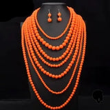 Ensemble de Collier Africain en Perles