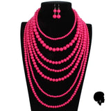 Ensemble de Collier Africain en Perles