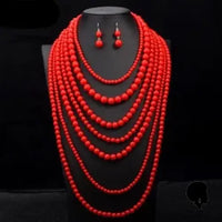 Ensemble de Collier Africain en Perles