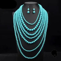 Ensemble de Collier Africain en Perles