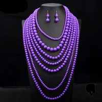 Ensemble de Collier Africain en Perles