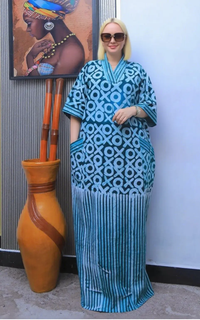 Robe Africaine Maxi Col V