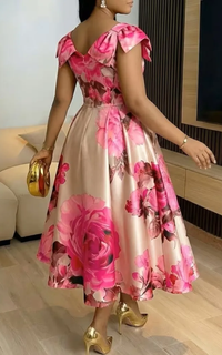 Robe Africaine Motif Fleur