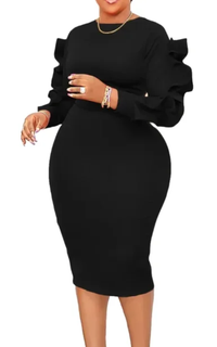 Robe Africaine Manches Longues en Dentelle