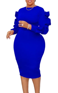 Robe Africaine Manches Longues en Dentelle