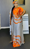 Robe Africaine Ample À Manches Chauve-Souris