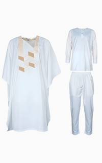 Grand Boubou Bazin Homme Blanc