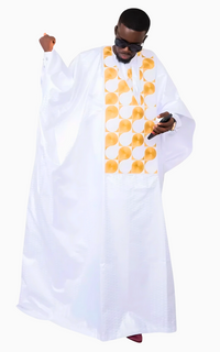 Grand Boubou Bazin Homme Blanc
