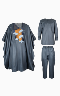 Grand Boubou Sénégalais Homme Gris