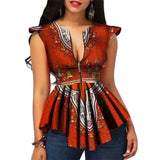 Haut Motif Africain Femme