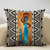 Housse de Coussin Femme Africaine