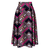 Jupe Africaine Noire Fuchsia