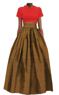 Jupe Longue Motif Africain