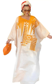 Modèle Boubou Bazin Femme